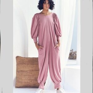 FREE PEOPLE Lotta Love romper jumpsuit Pink Size small